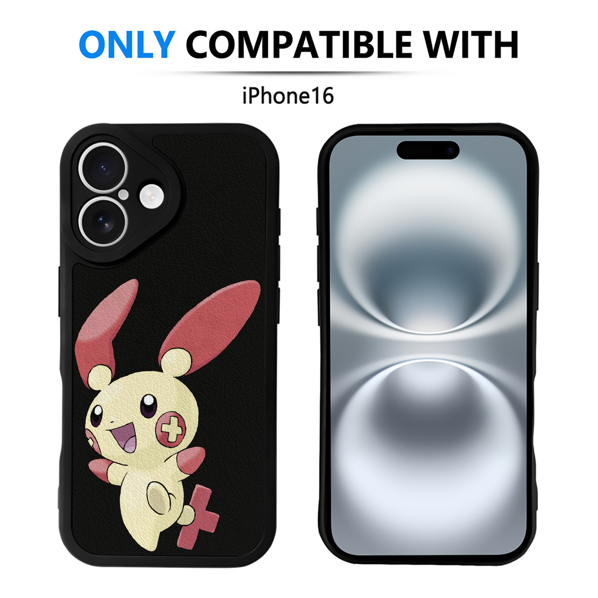 （画像用） ポケットモンスター Pokémon 【iPhone 16シリーズ対応】シリコンスマホケース（レザー調） 材質：シリコン
